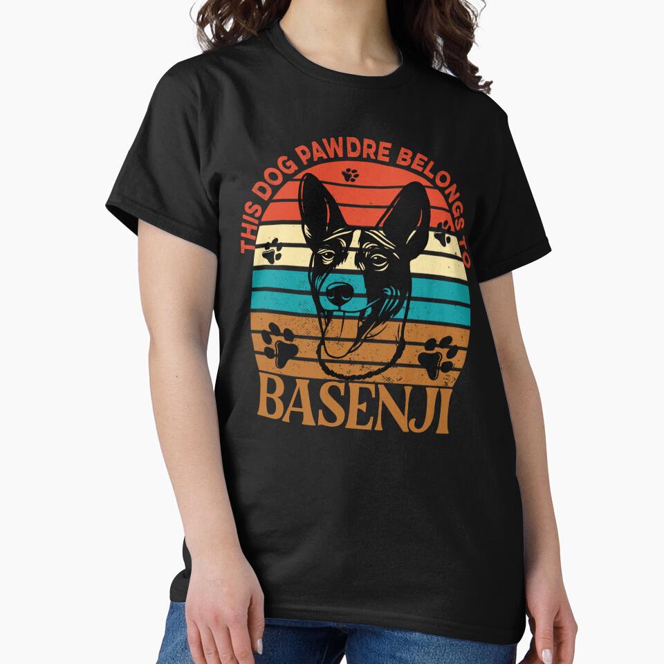 Dog Pawdre Dad Basenji Owner Vintage by Cuddlythopia T-Shirts, Hoodie, Sweatshirt | BlankRebels.com (Image 2)