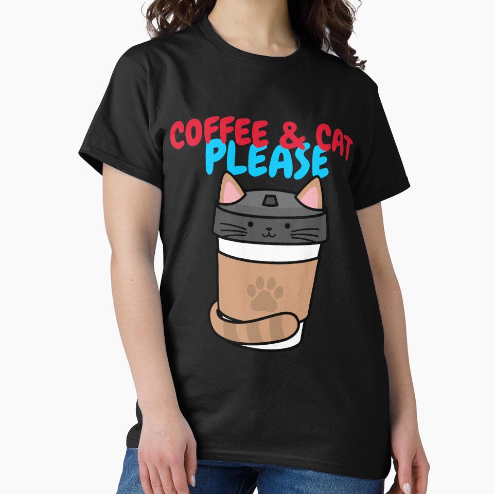 Coffee & Cat by AMBERGIGGS T-Shirts, Hoodie, Sweatshirt | BlankRebels.com (Image 2)