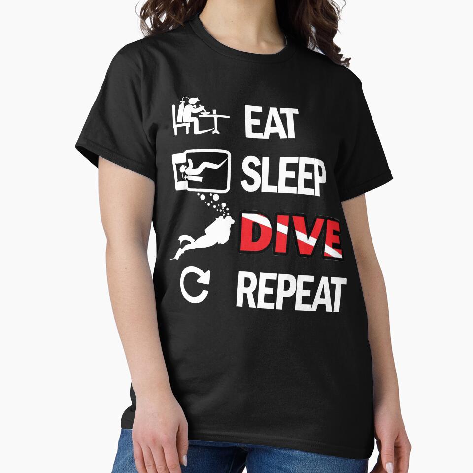 Eat Sleep Dive Repeat, Scuba Diving by Poloy T-Shirts, Hoodie, Sweatshirt | BlankRebels.com (Image 2)