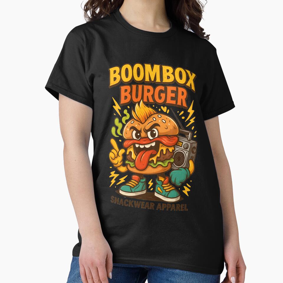 Boombox Burger – Drop the Beat, Not the Bun by Snackwear Apparel T-Shirts, Hoodie, Sweatshirt | BlankRebels.com (Image 2)