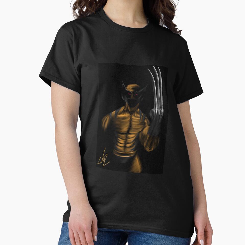 Black Detailed Aggression (Wolverine) - with background by TheArtOfChaz T-Shirts, Hoodie, Sweatshirt (Image 2)
