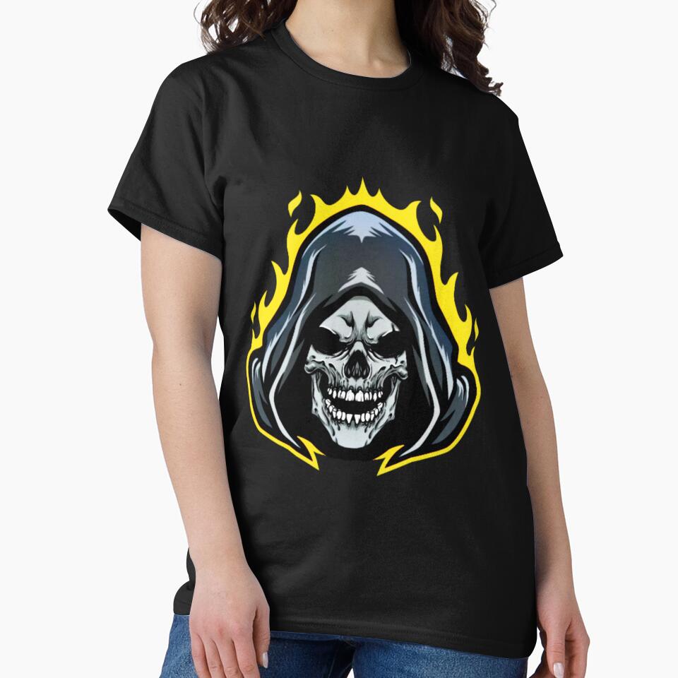 Skull on fire by Deepu09 T-Shirts, Hoodie, Sweatshirt | BlankRebels.com (Image 2)