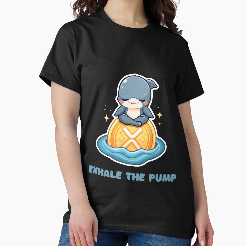 Exhale the Pump – Zen XRP Dolphin Crypto Meditation Design by LintonGriffin T-Shirts, Hoodie, Sweatshirt (Image 2)