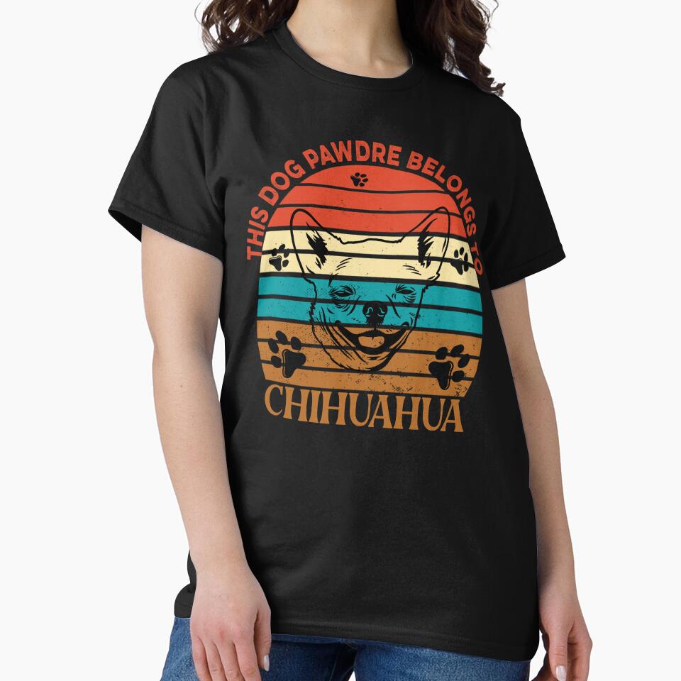Dog Pawdre Dad Chihuahua Owner Vintage by Cuddlythopia T-Shirts, Hoodie, Sweatshirt | BlankRebels.com (Image 2)