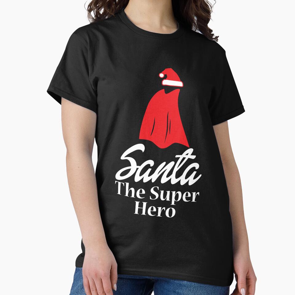 Santa The Superhero | Funny Christmas Design by Cisic T-Shirts, Hoodie, Sweatshirt | BlankRebels.com (Image 2)