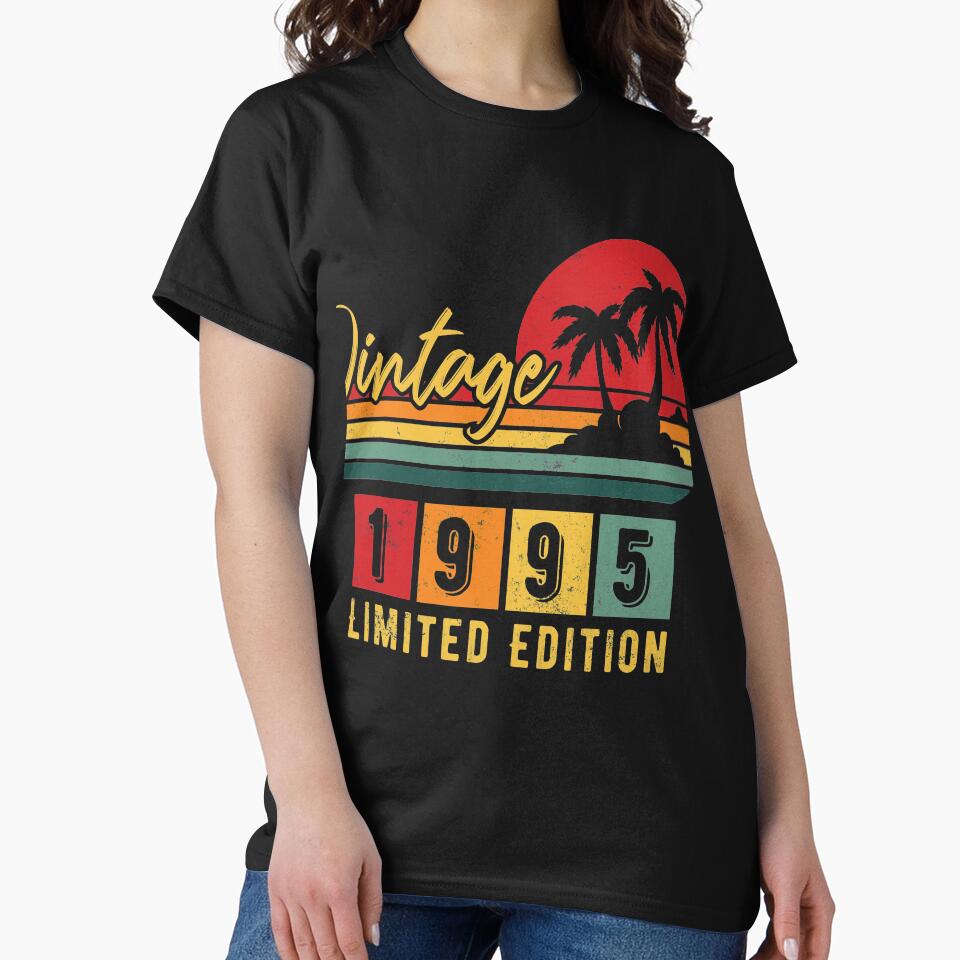 Vintage 1995 - Limited Edition, birthday by rattob T-Shirts, Hoodie, Sweatshirt | BlankRebels.com (Image 2)