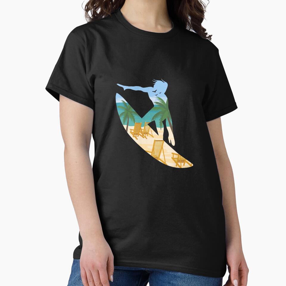 Surfing Beach by VibrantGifts