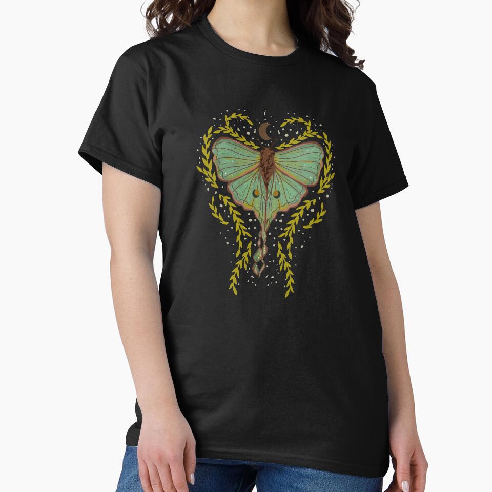 Celestial Luna Moth by mitalim T-Shirts, Hoodie, Sweatshirt | BlankRebels.com (Image 2)