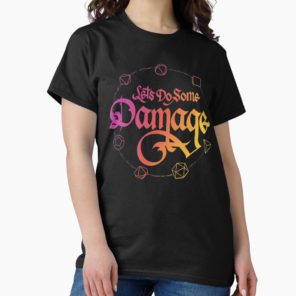 Let's Do Some Damage Bright Calligraphy by polliadesign T-Shirts, Hoodie, Sweatshirt | BlankRebels.com (Image 2)