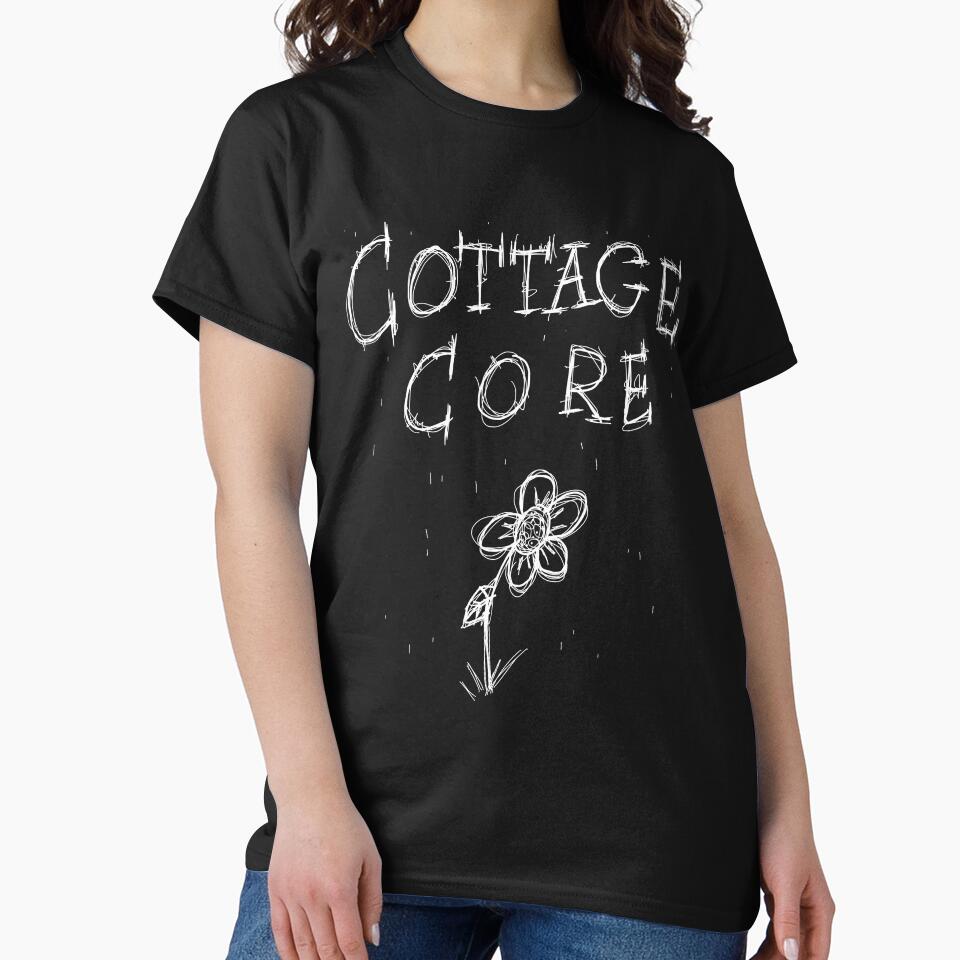 Dark and Gritty Cottagecore Text and sad flower by Michael Stewart T-Shirts, Hoodie, Sweatshirt | BlankRebels.com (Image 2)