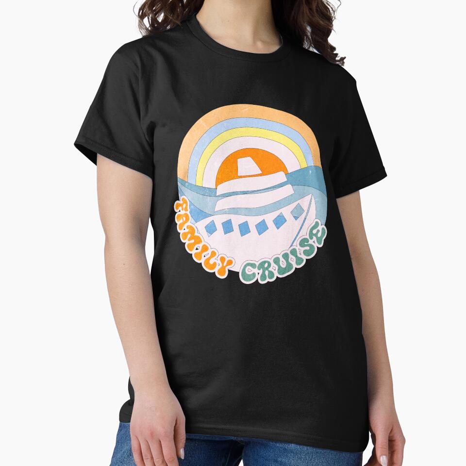 FAMILY CRUISE - Summer Vacation Retro Groovy by nimsart1 T-Shirts, Hoodie, Sweatshirt | BlankRebels.com (Image 2)