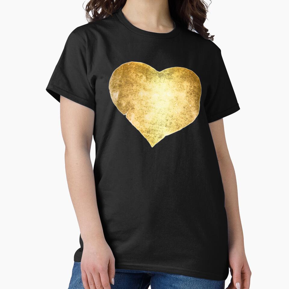 Golden Grunge Heart by Blu Happiness T-Shirts, Hoodie, Sweatshirt | BlankRebels.com (Image 2)