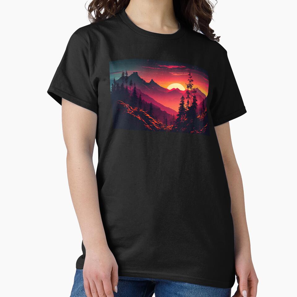 View of the Beautiful Sunset from Mountains by krazybookz T-Shirts, Hoodie, Sweatshirt | BlankRebels.com (Image 2)