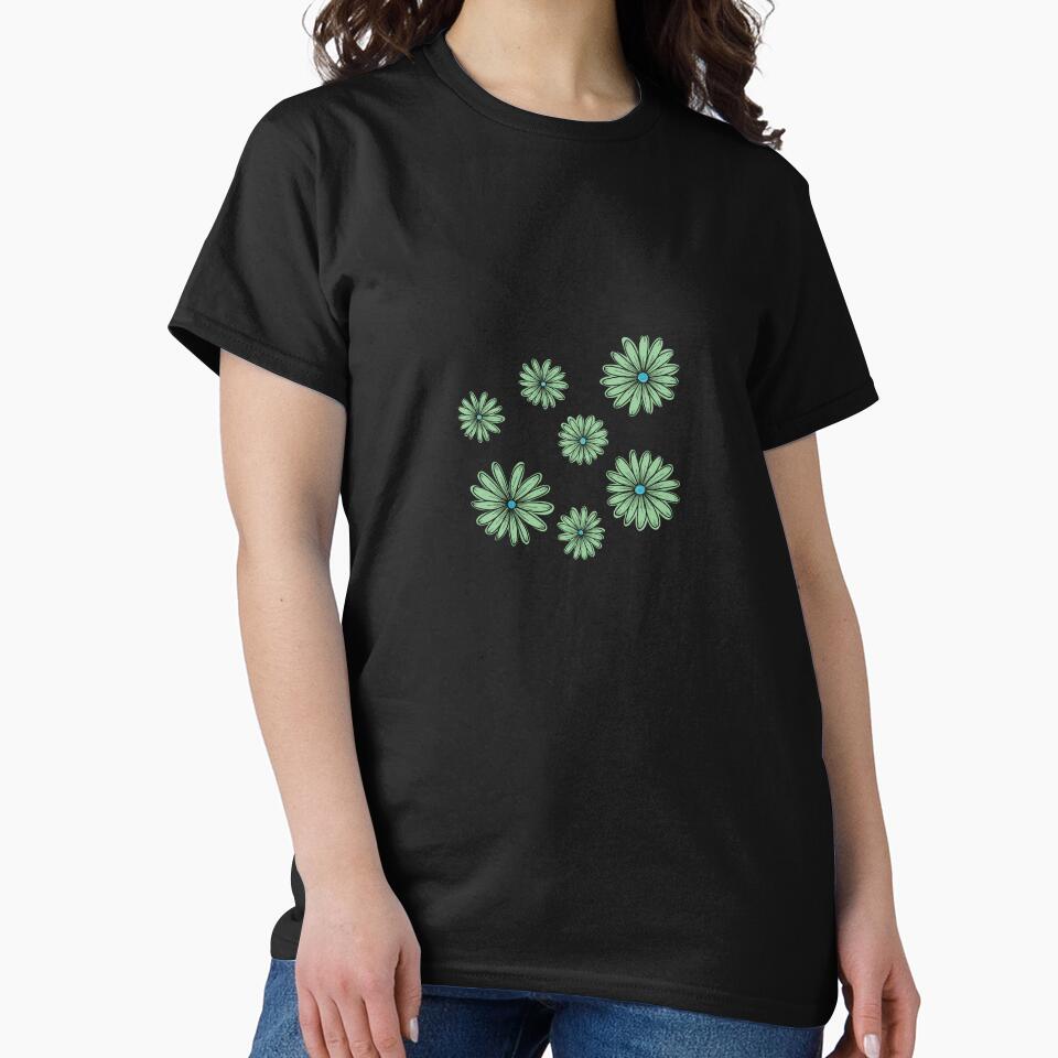 Copy of Y2K electric green daisy flowers sticker- cyberpunk flowers by Aesthetica-1 T-Shirts, Hoodie, Sweatshirt (Image 2)