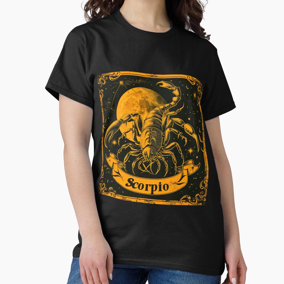 Vintage Style Scorpio Zodiac Sign by AiHead T-Shirts, Hoodie, Sweatshirt | BlankRebels.com (Image 2)