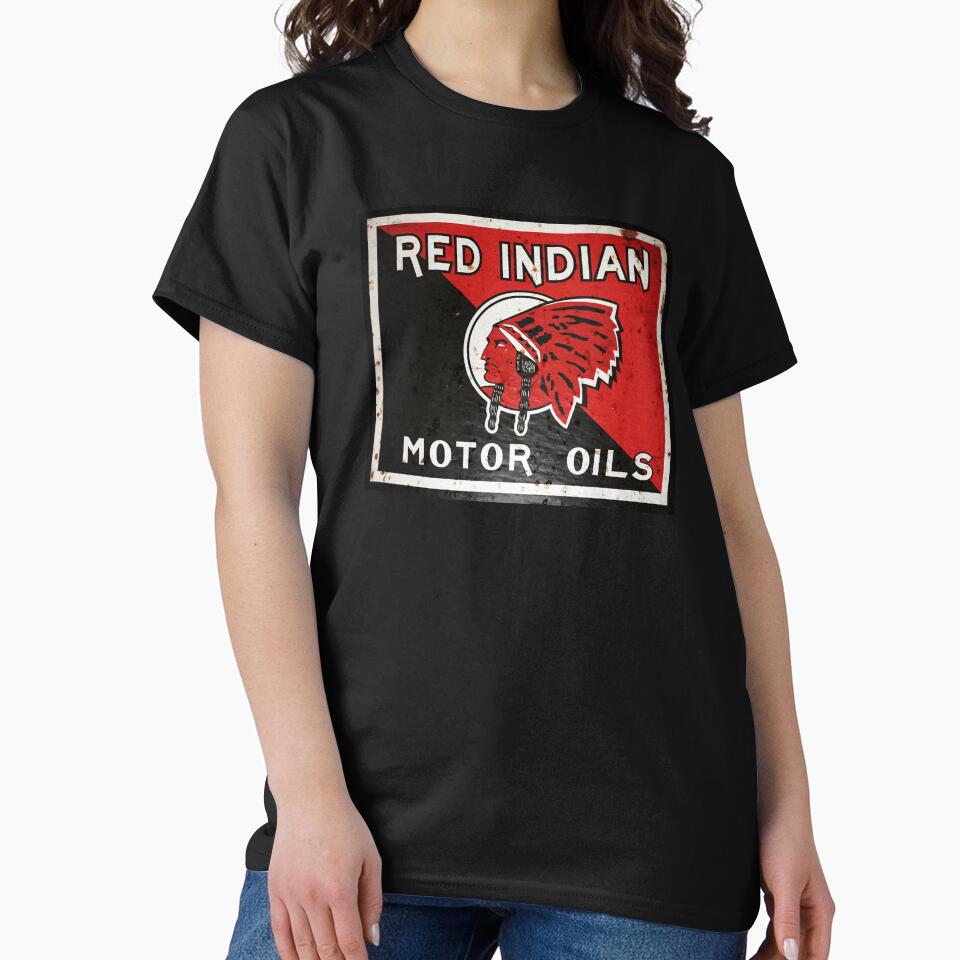 Red Indian Motor Oil vintage sign rusted version by htrdesigns T-Shirts, Hoodie, Sweatshirt | BlankRebels.com (Image 2)