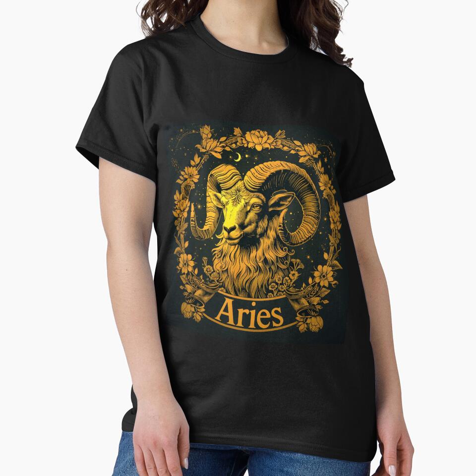 Vintage Style Aries Zodiac Sign by AiHead T-Shirts, Hoodie, Sweatshirt | BlankRebels.com (Image 2)