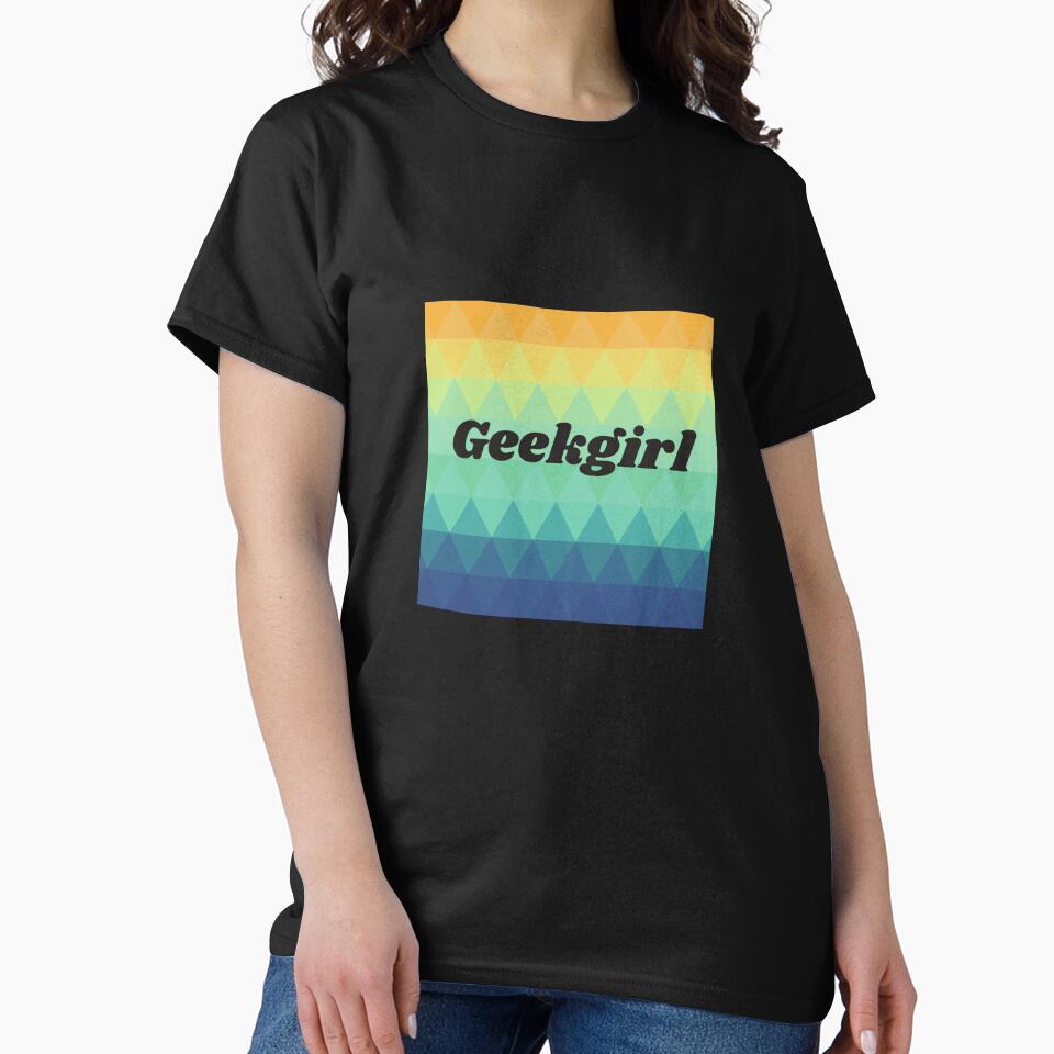 Geekgirl geo triangle dream   |  GEEKS RULE THEIR WORLD by Le Plus Three T-Shirts, Hoodie, Sweatshirt (Image 2)