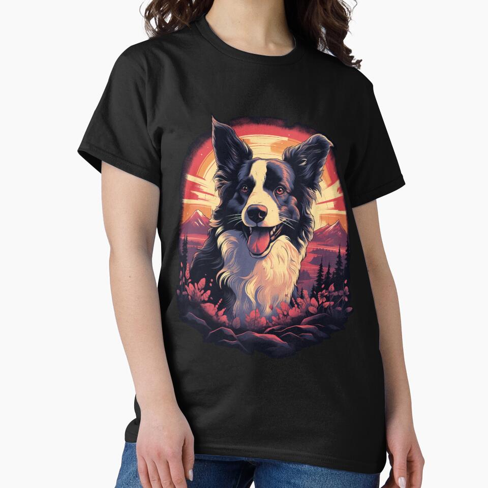 Cute Border Collie Dog by Metin Ozer T-Shirts, Hoodie, Sweatshirt | BlankRebels.com (Image 2)