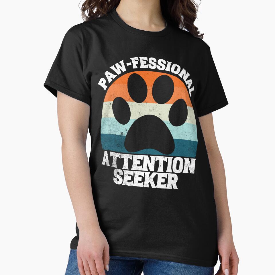 Pawfessional Attention Seeker Funny Cat/Dog Pet Bandana Scarf by Zulfiqqar T-Shirts, Hoodie, Sweatshirt (Image 2)