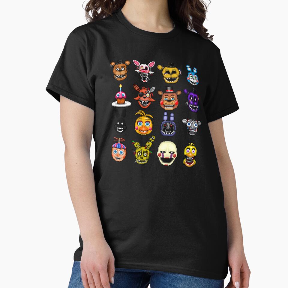 Five Nights at Freddy's - Pixel art - Multiple Characters by GEEKsomniac T-Shirts, Hoodie, Sweatshirt (Image 2)