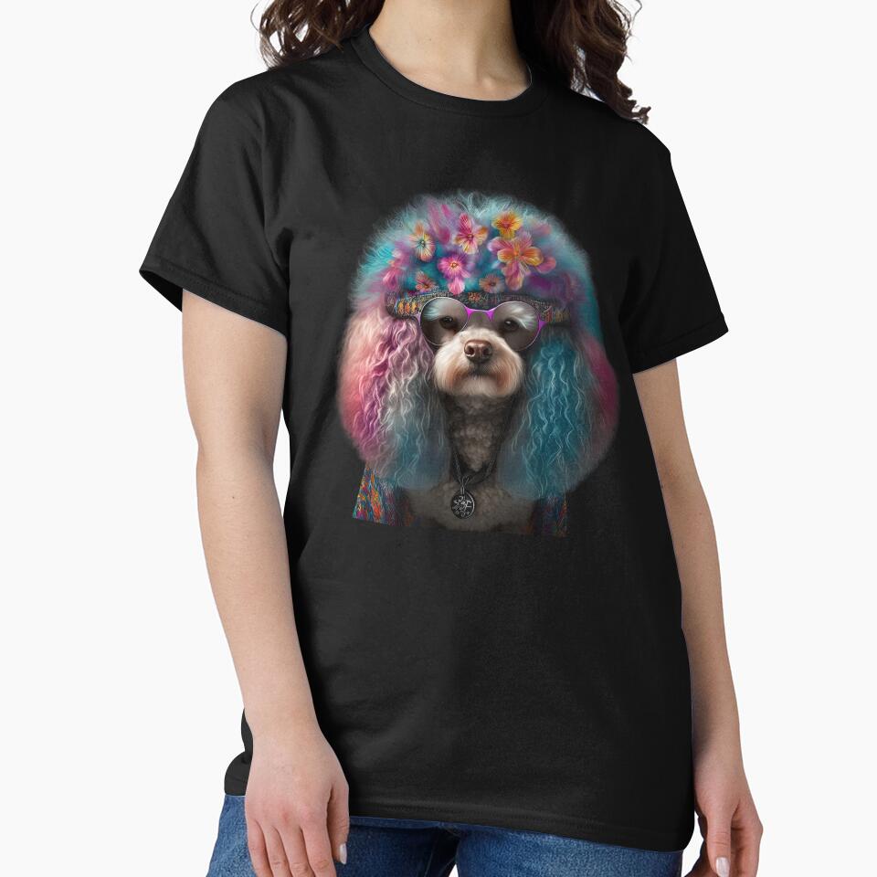 Fun hippie poodle by AnimalArtPhotos T-Shirts, Hoodie, Sweatshirt | BlankRebels.com (Image 2)