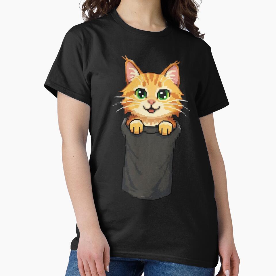 Pixel Cat Pipe – Retro 8 Bit Video Game Cat Coming Out Tube T-Shirts, Hoodie, Sweatshirt