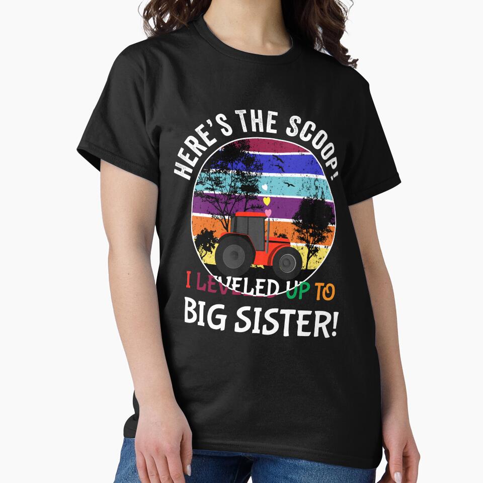 Here’s the scoop! I leveled up to big sister! by TJHstudio T-Shirts, Hoodie, Sweatshirt | BlankRebels.com (Image 2)