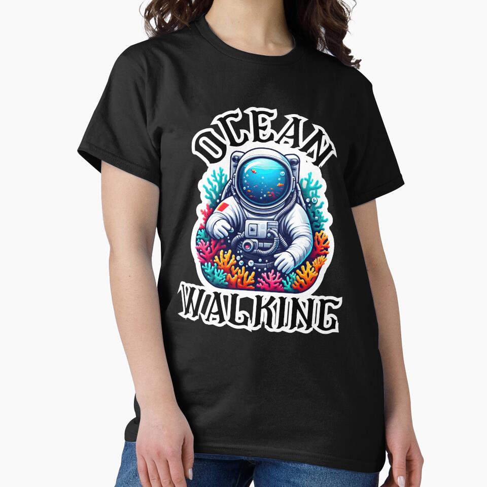 Astronaut Ocean Walking by CuteAndCozyTees T-Shirts, Hoodie, Sweatshirt | BlankRebels.com (Image 2)