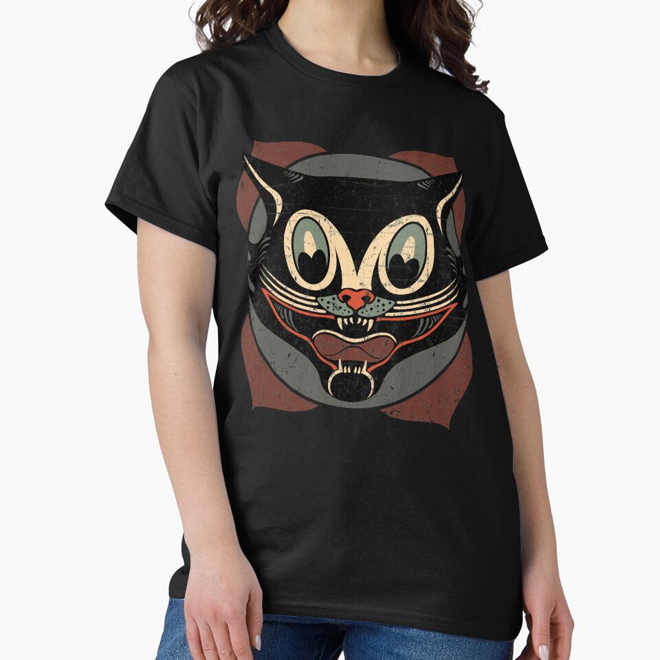 HW Smiling Black Cat by HexOne T-Shirts, Hoodie, Sweatshirt | BlankRebels.com (Image 2)