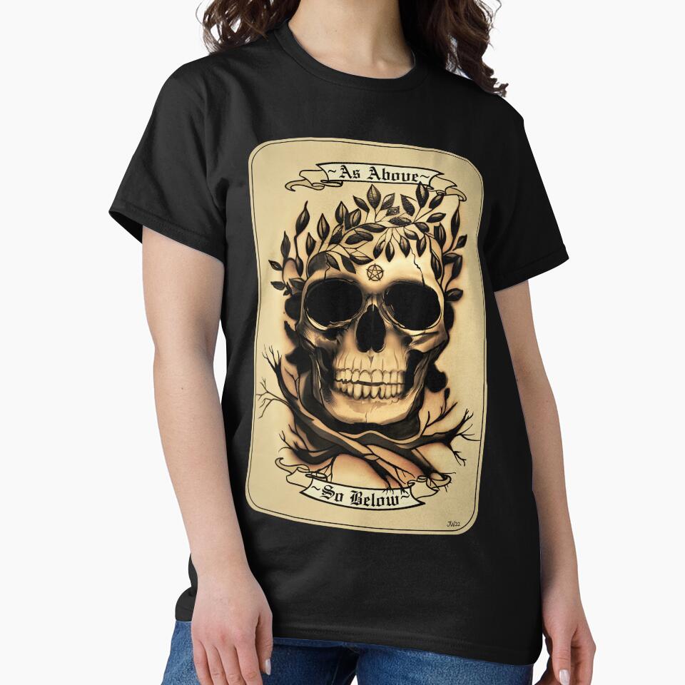 As Above Skull Tattoo by RaucousCorvusUK T-Shirts, Hoodie, Sweatshirt | BlankRebels.com (Image 2)