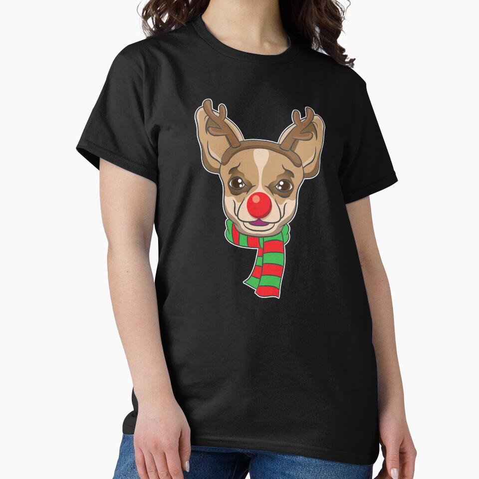 Funny Christmas Dog Xmas Reindeer Chihuahua Holiday Gift by haselshirt T-Shirts, Hoodie, Sweatshirt (Image 2)