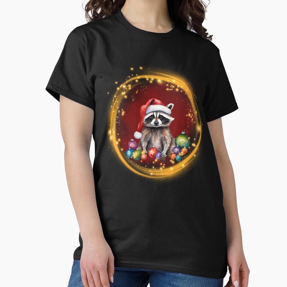 Cute Christmas Raccoon by MadCatPrints T-Shirts, Hoodie, Sweatshirt | BlankRebels.com (Image 2)