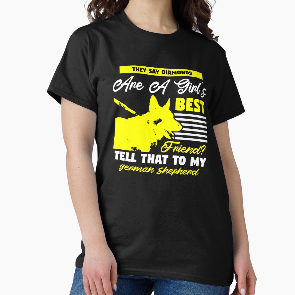 Diamond Girl Best Friend German Shepherd Dog by teamph T-Shirts, Hoodie, Sweatshirt | BlankRebels.com (Image 2)