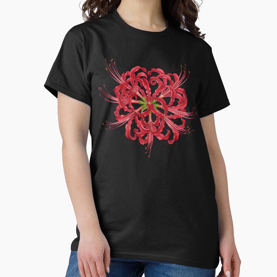 Red Spider Lily Lycoris Radiata Floral Art by LinaValearte