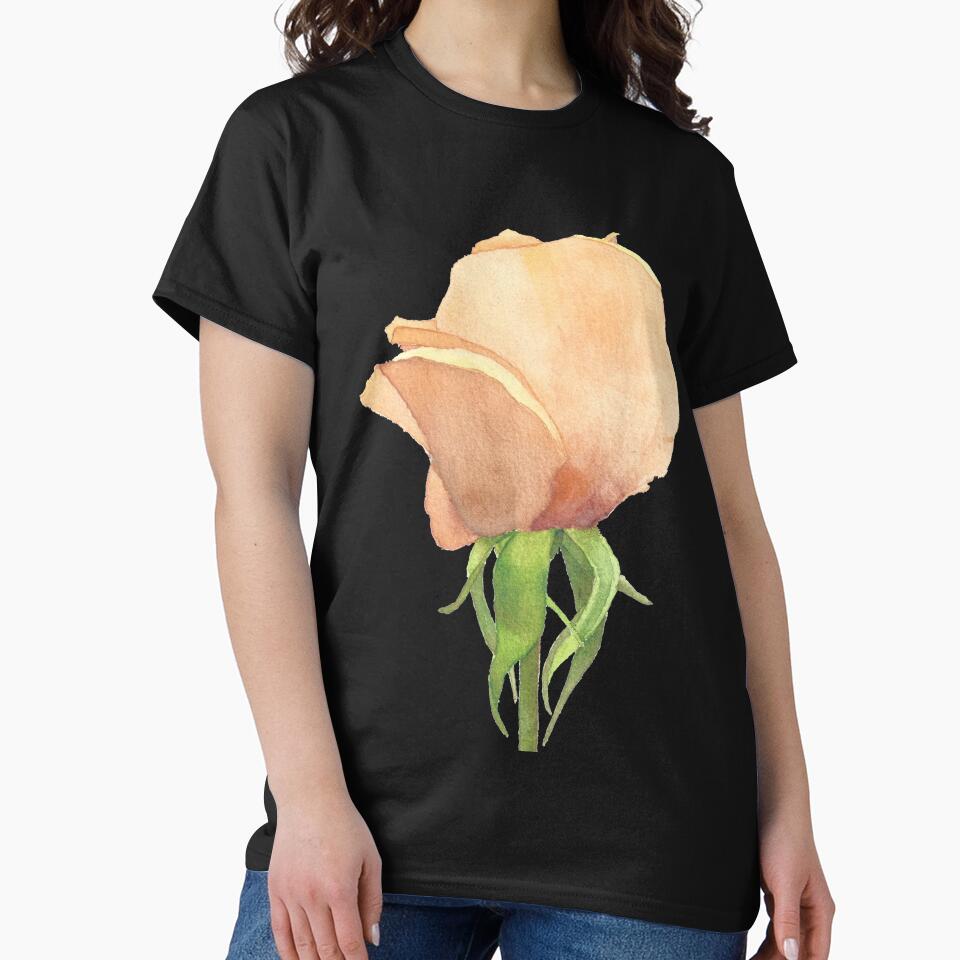 Peach flower, based on original watercolor by SharonRoseR T-Shirts, Hoodie, Sweatshirt | BlankRebels.com (Image 2)