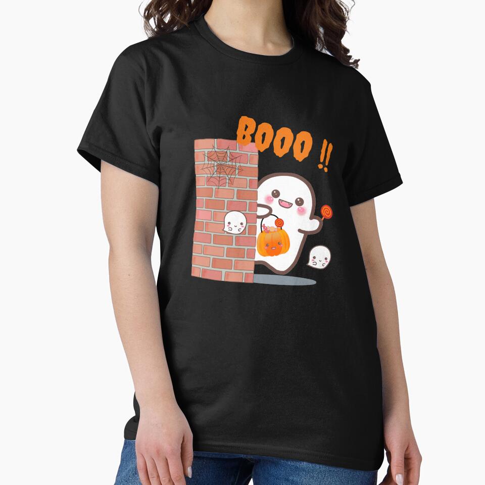 Booo !! Cute and Kawaii Halloween Boo. by WhaleSharkShop T-Shirts, Hoodie, Sweatshirt | BlankRebels.com (Image 2)