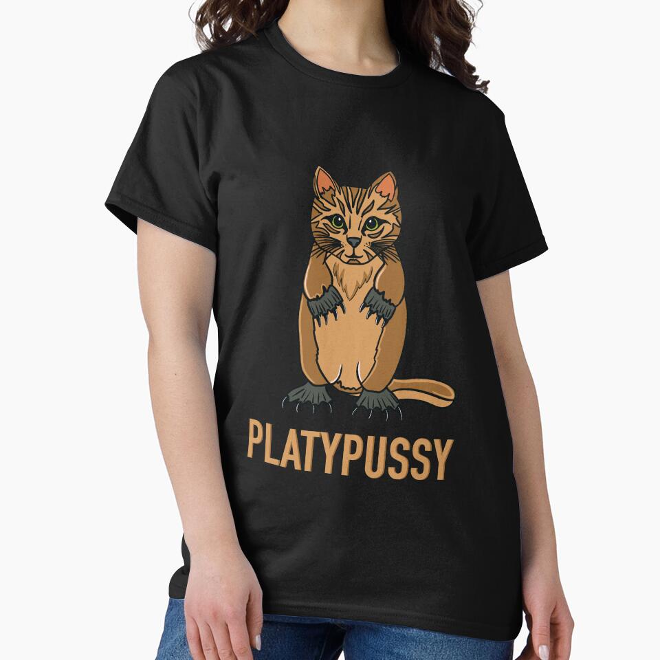 Platypussy Funny Cat Platypus Purrfect Pun by Sampda Mago T-Shirts, Hoodie, Sweatshirt | BlankRebels.com (Image 2)