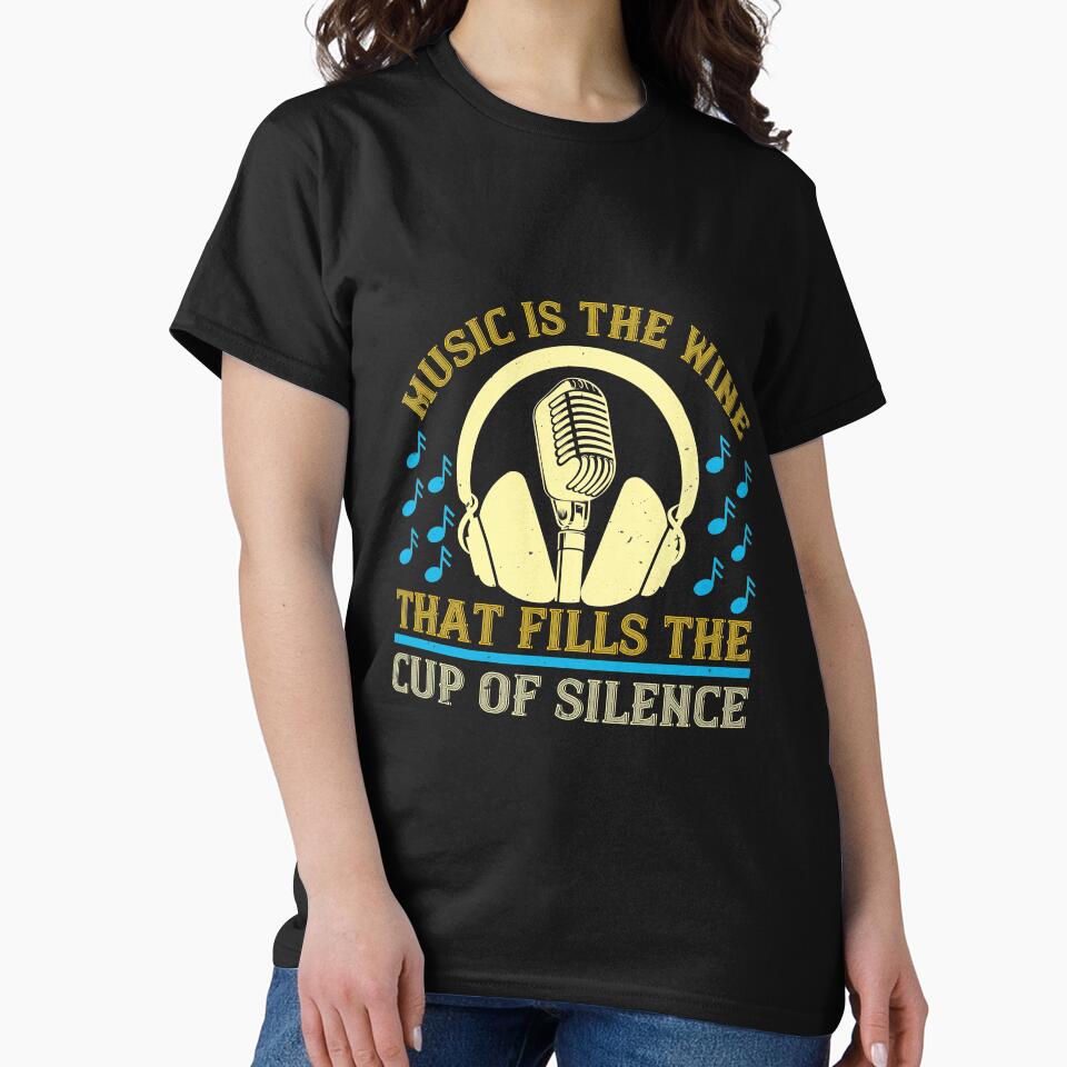Music is the wine that fills the cup of silence by teamph T-Shirts, Hoodie, Sweatshirt | BlankRebels.com (Image 2)