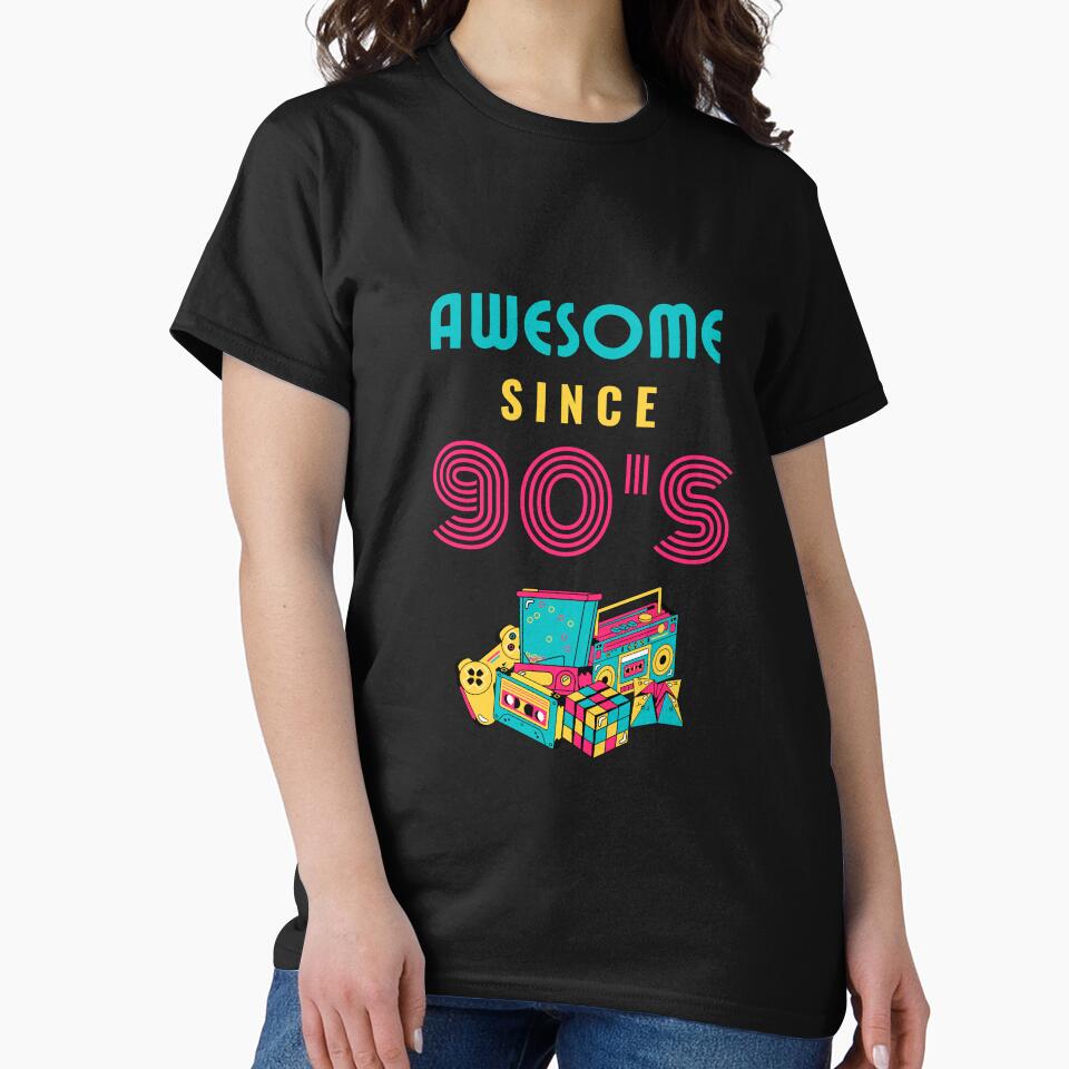 Awesome since 90's by august-ngs T-Shirts, Hoodie, Sweatshirt | BlankRebels.com (Image 2)
