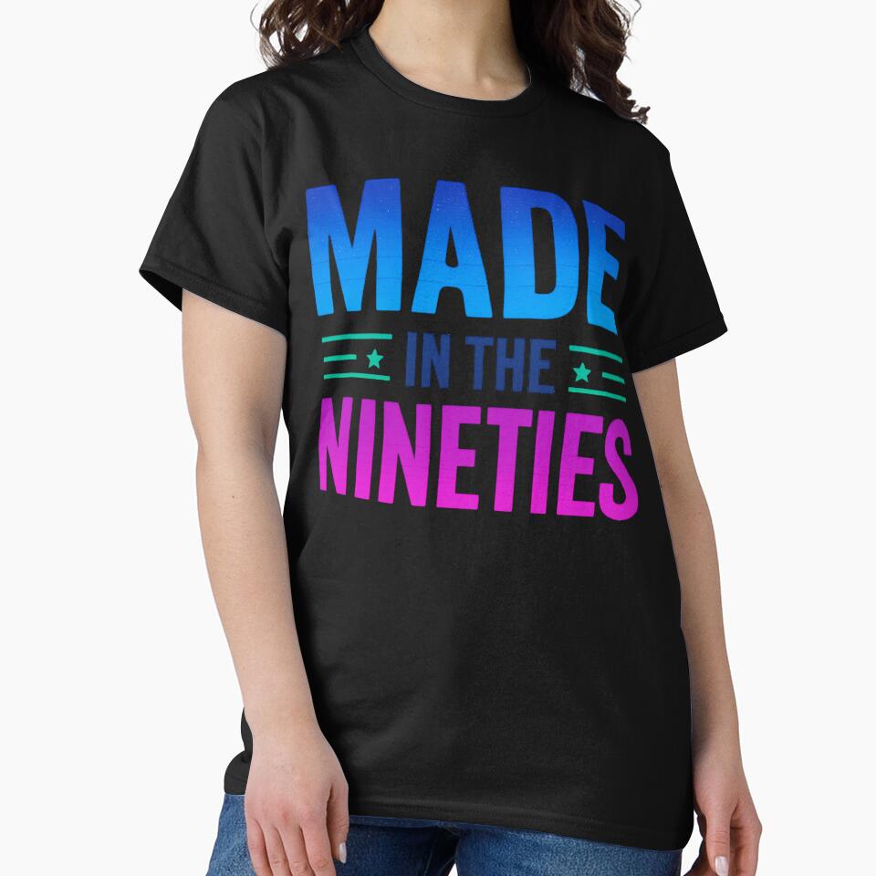 Made in the Nineties Retro 90s Aesthetic T-Shirt by TeeTimeTreasure Hoodie, Sweatshirt | BlankRebels.com (Image 2)