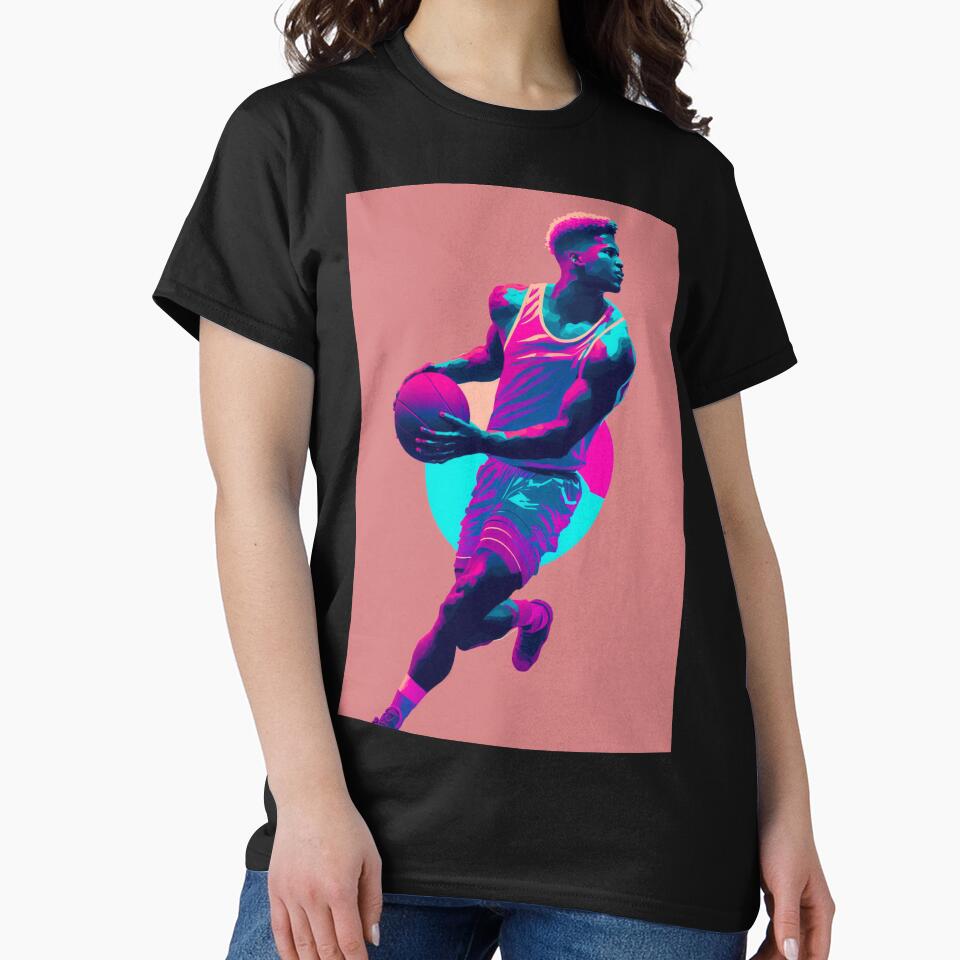 Vaporwave Basketball player by RESToRAPTOR T-Shirts, Hoodie, Sweatshirt | BlankRebels.com (Image 2)