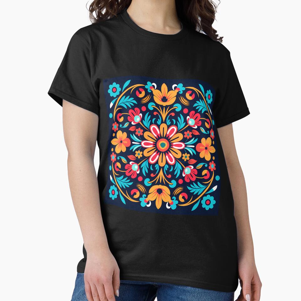 Mexican colorful flower pattern by MyKaiUS T-Shirts, Hoodie, Sweatshirt | BlankRebels.com (Image 2)