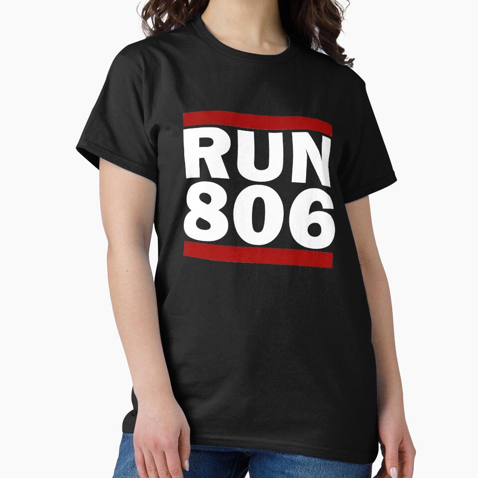 I Run 806 area code Design Riverside Running Design Gift by drwigglebutts T-Shirts, Hoodie, Sweatshirt (Image 2)