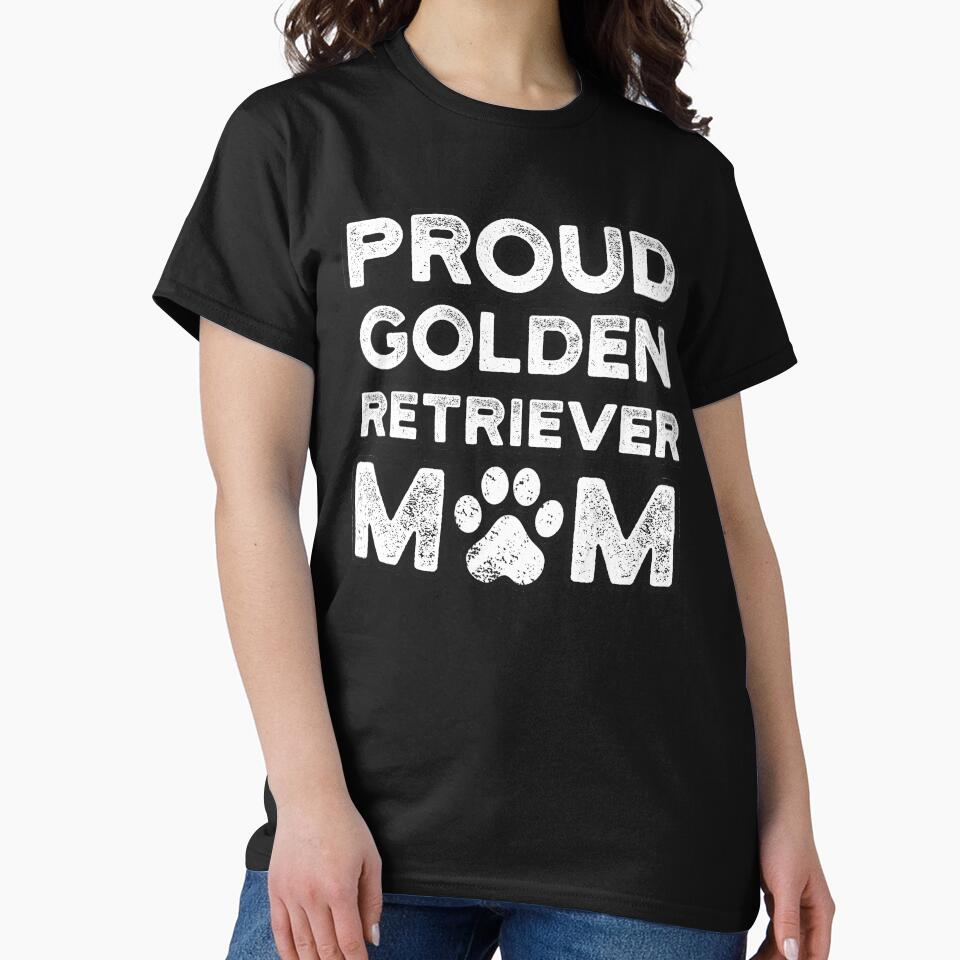 Golden Retriever Mom, Proud Dog Mama by UneDesigns T-Shirts, Hoodie, Sweatshirt | BlankRebels.com (Image 2)