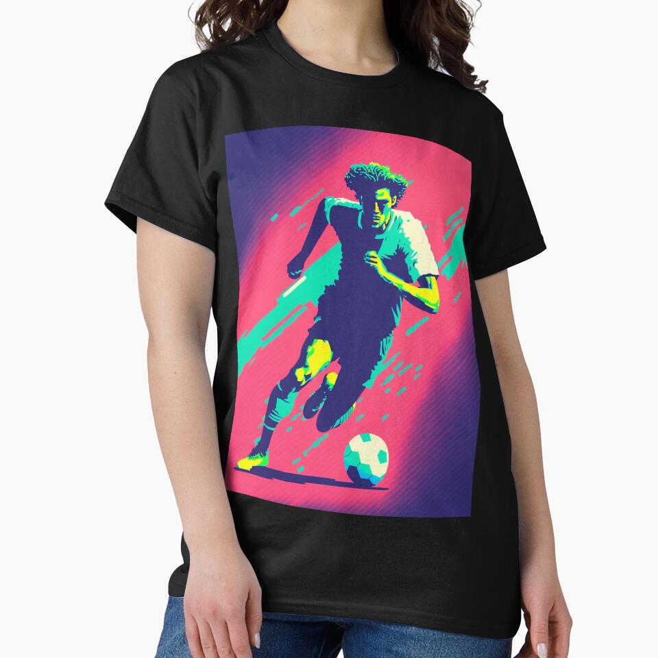 Vaporwave Football soccer player by RESToRAPTOR T-Shirts, Hoodie, Sweatshirt | BlankRebels.com (Image 2)