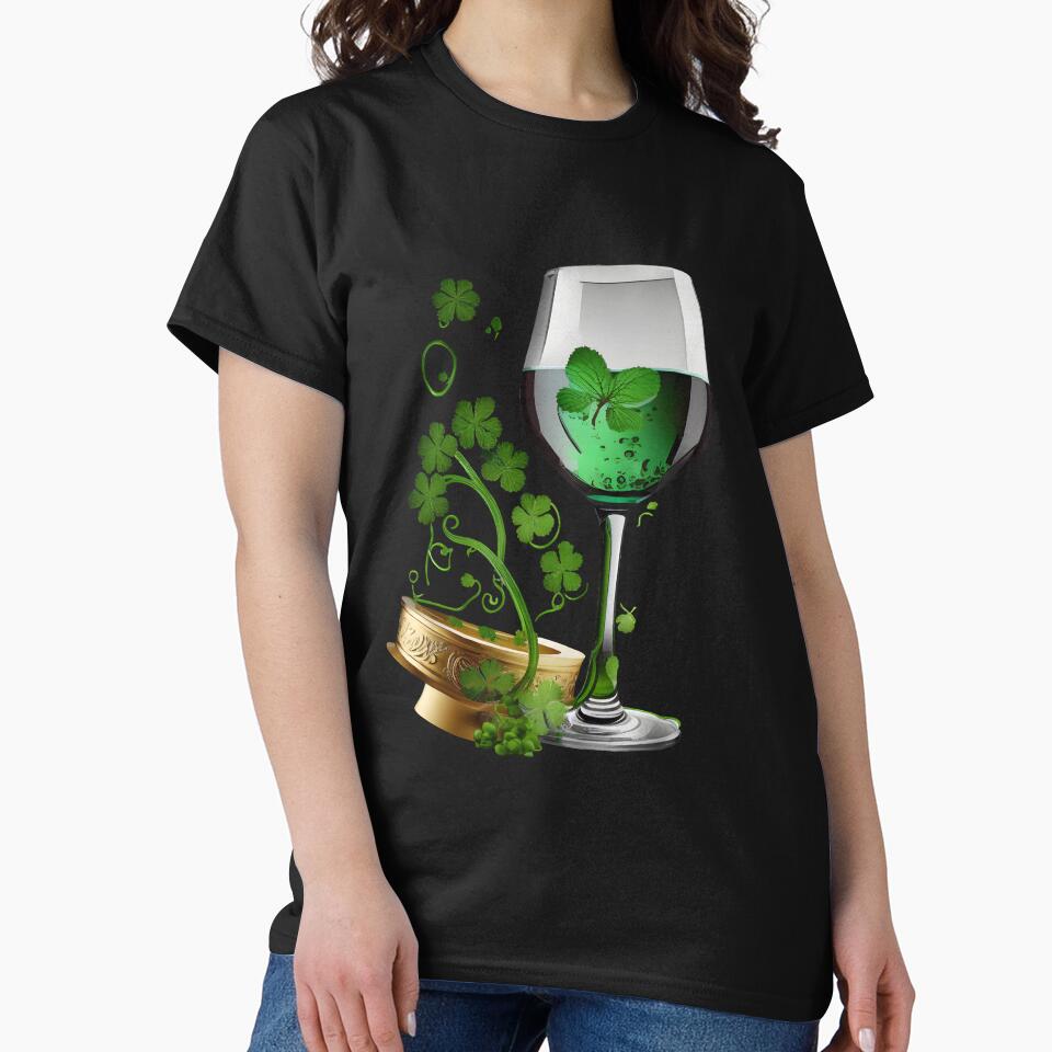 St patrick's day wine glass by Urban-Swaggz T-Shirts, Hoodie, Sweatshirt | BlankRebels.com (Image 2)