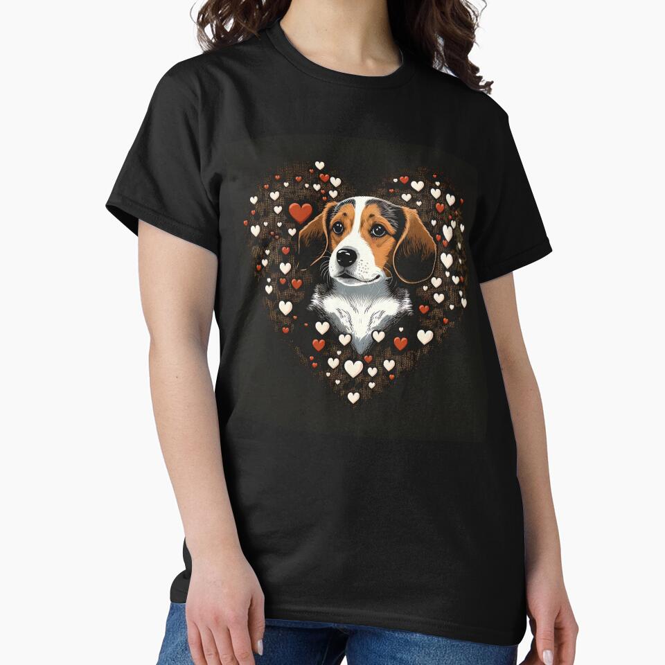 Beagle Dog Valentine by Juliascutecornr T-Shirts, Hoodie, Sweatshirt | BlankRebels.com (Image 2)