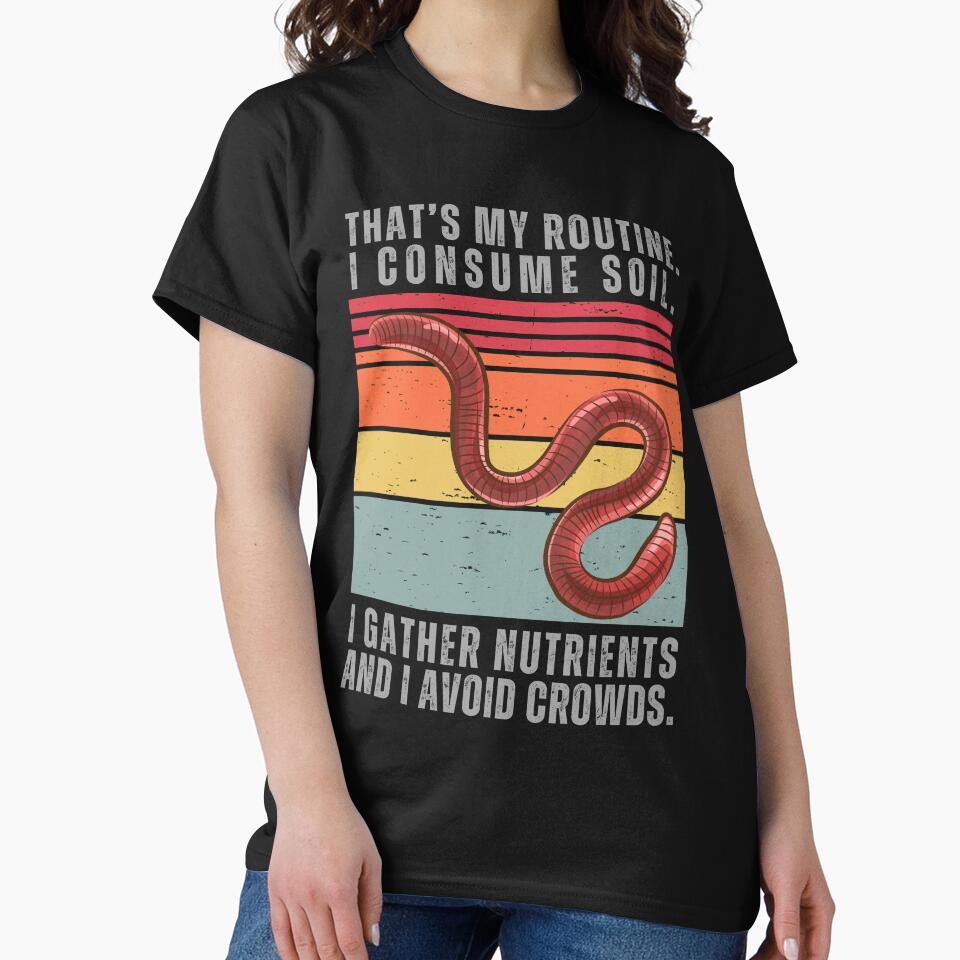 Earthworm Retro Sunset | Worm Vintage Retro Sunset by AussieWonders T-Shirts, Hoodie, Sweatshirt | BlankRebels.com (Image 2)