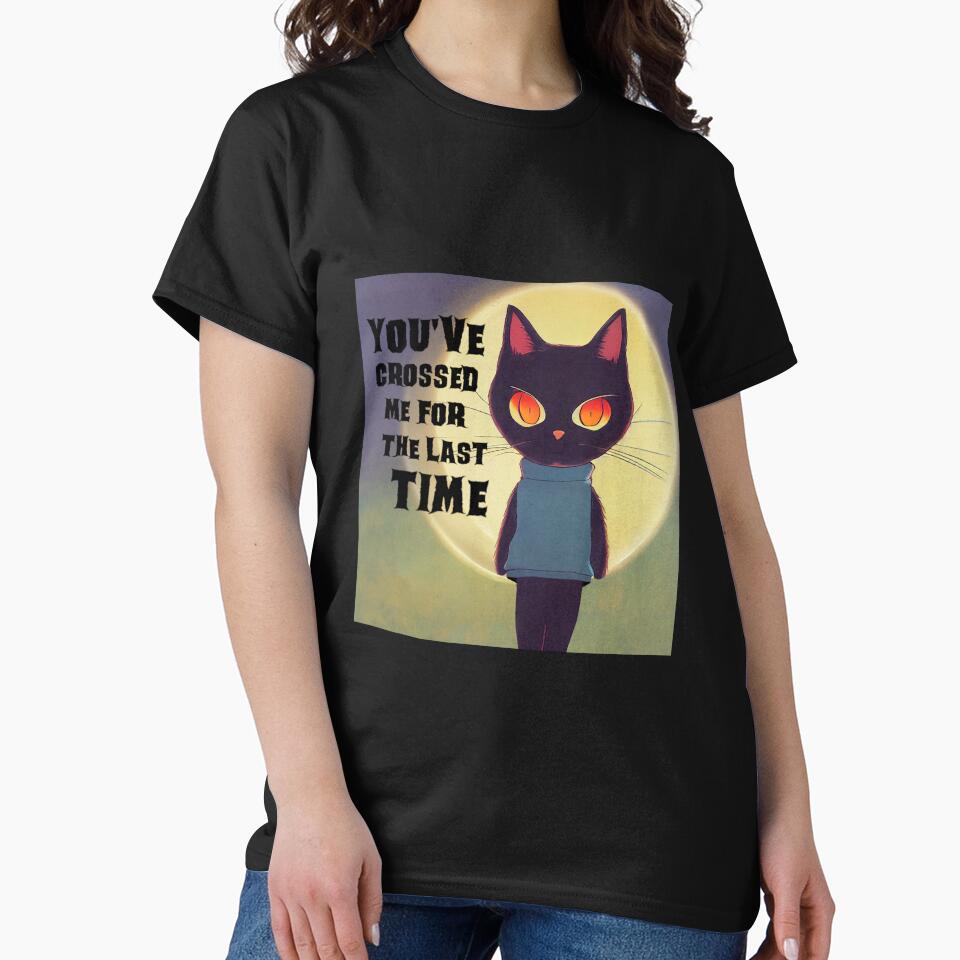 Black Cat Spooky Halloween Design by Okyo-Studios T-Shirts, Hoodie, Sweatshirt | BlankRebels.com (Image 2)